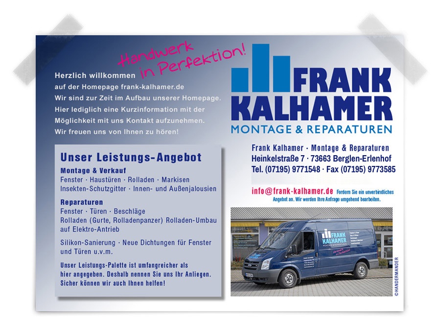 Herzlich willkommen auf der Homepage frank-kalhamer.de 